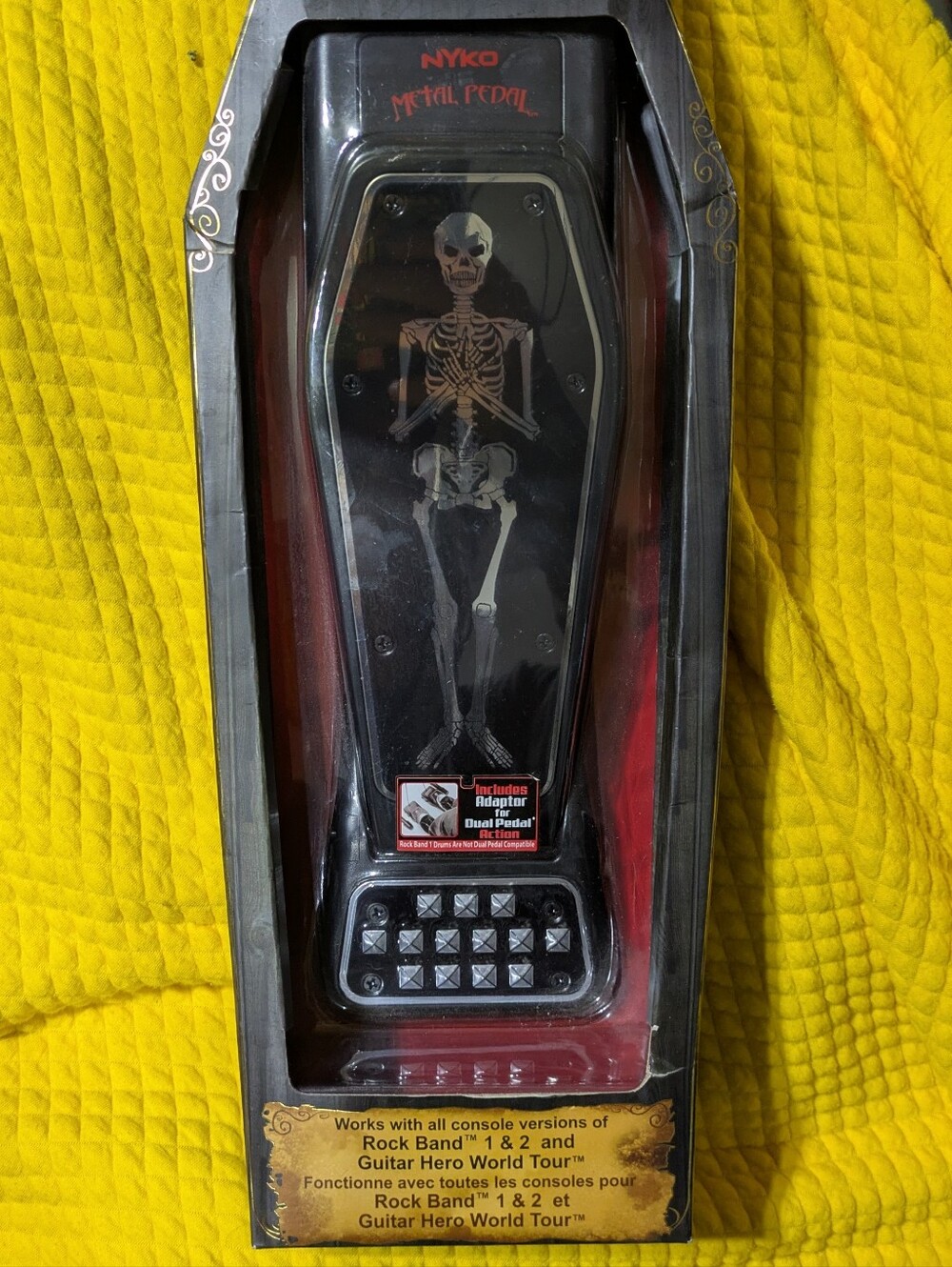 NYKO Coffin METAL PEDAL🔥 RockBand 1/2 + Guitar Hero World Tour👉NIB